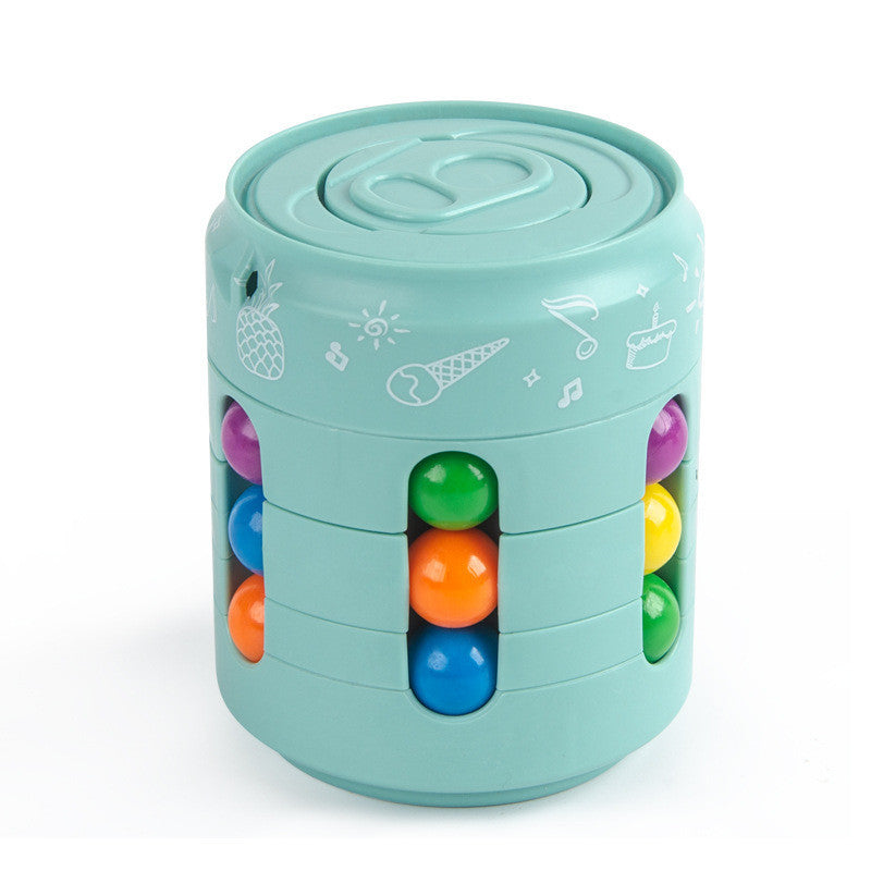 Can Cube Top Magic Colorful Beans Finger Spinning Relieves Stress