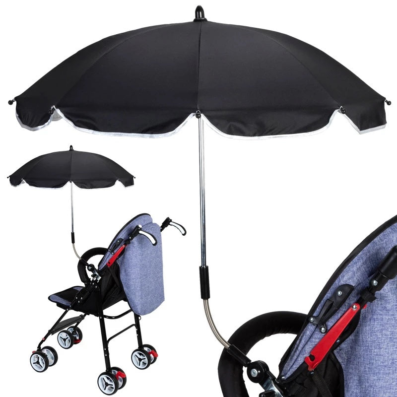 360 Degrees Pram Umbrellas Cart Accessories Adjustable Stroller Umbrella