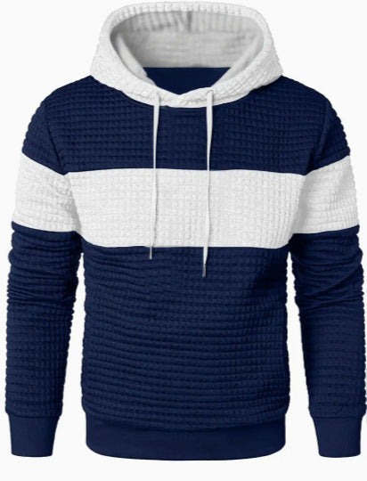 Men's Hooded Long-sleeved Sweater Drawstring