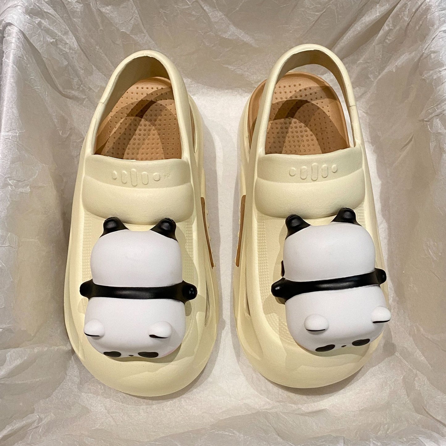 2024 Cute Slipper With Panda Lamp Summer Sandales Femme Light Funny Woman Slippers Shoes Women