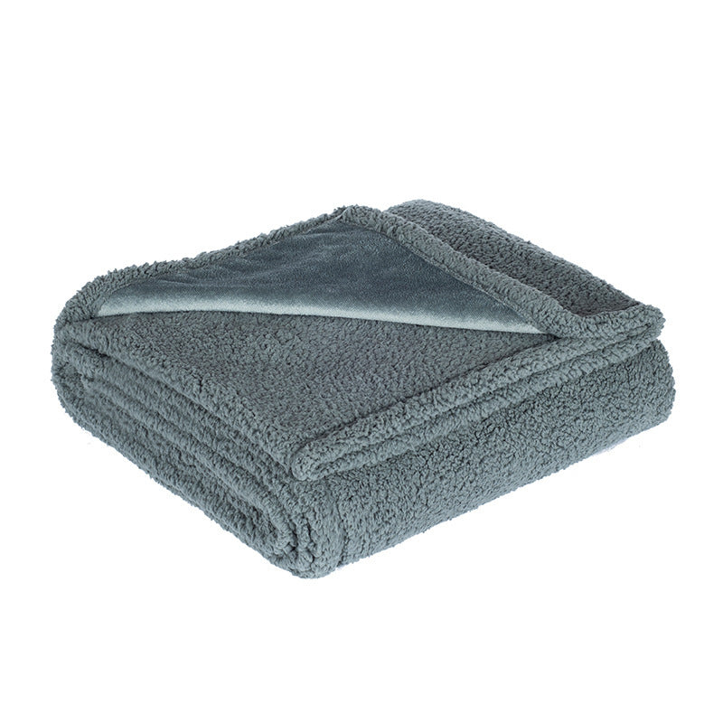 Flannel Cotton Wool Sherpa Thick Pet Blanket Dog Kennel